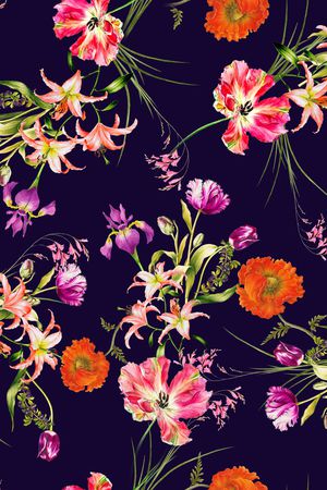 花卉印花花型图片