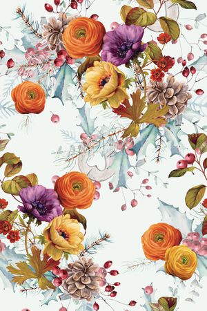 花朵印花花型图片