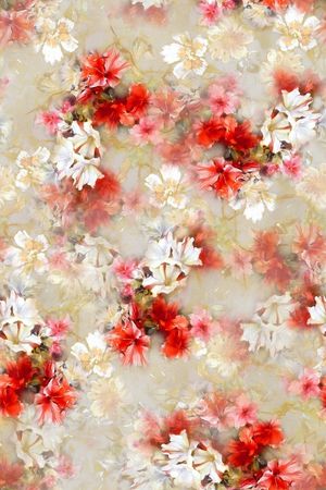 牡丹印花花型图片