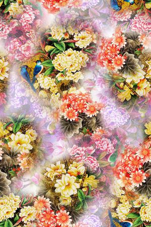 手绘印花花型图片