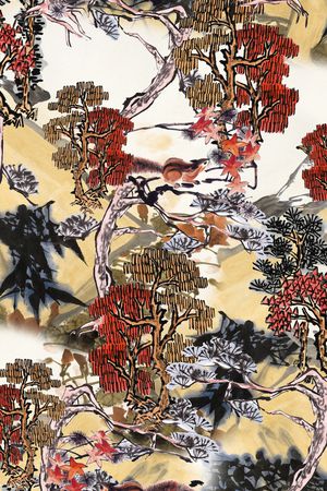 水墨印花花型图片