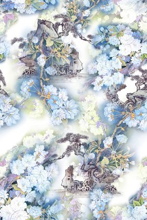 手绘印花花型图片