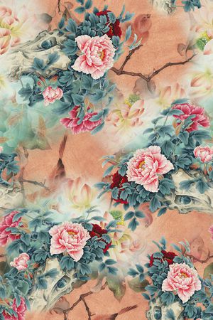 中国风印花花型图片