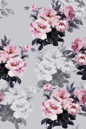 简单花卉印花花型图片