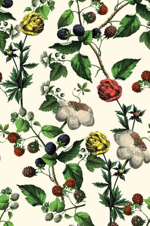 高清花卉印花花型图片