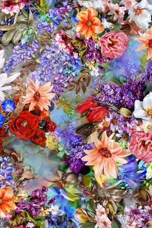 花卉印花花型图片