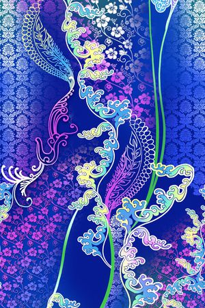 民族印花花型图片