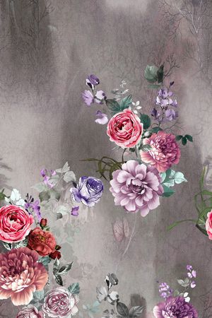 旗袍印花花型图片