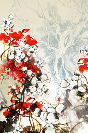 笔触印花花型图片