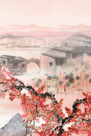 中国风印花花型图片