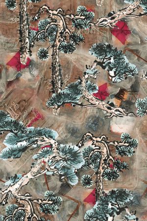 水墨印花花型图片