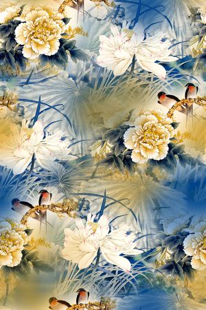 中国风印花花型图片