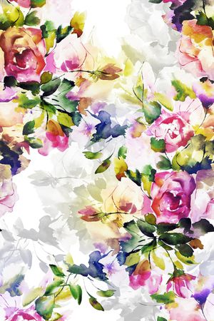 乱花印花花型图片
