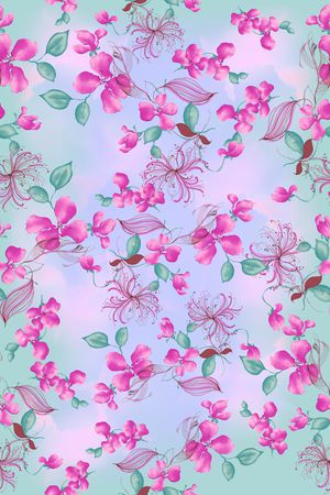 小碎花印花花型图片
