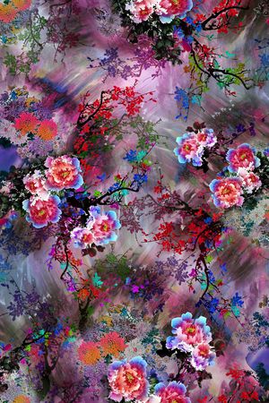 花卉印花花型图片