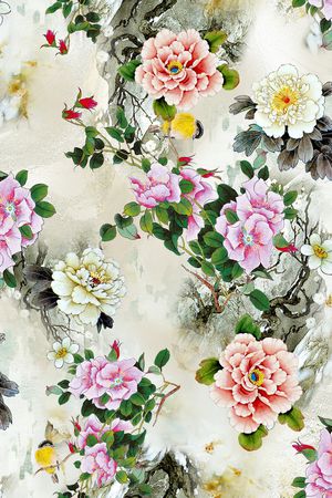 中国风印花花型图片