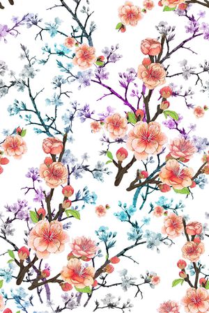 桃花印花花型图片