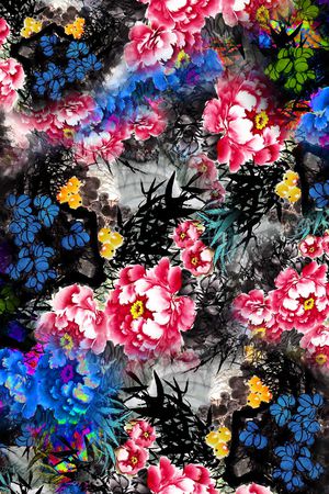 花卉印花花型图片