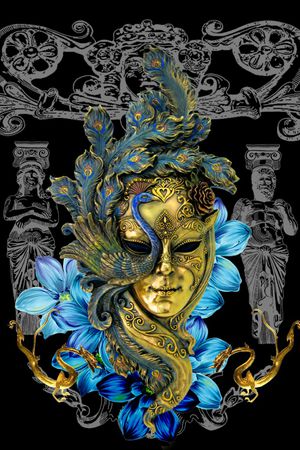 几何印花花型图片