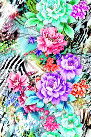 花卉印花花型图片