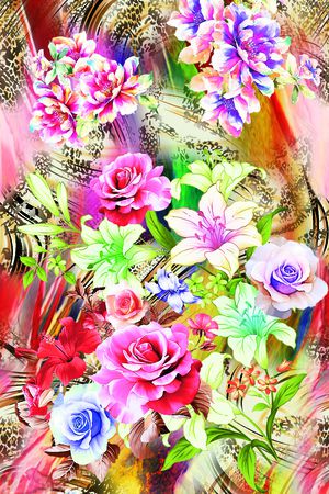 花卉印花花型图片