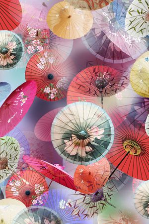 雨伞印花花型图片