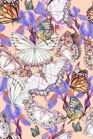 butterflies印花花型图片