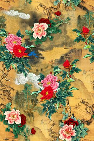 中国风印花花型图片