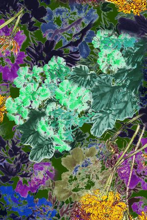 水墨风印花花型图片
