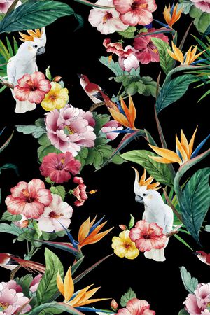 热带印花花型图片