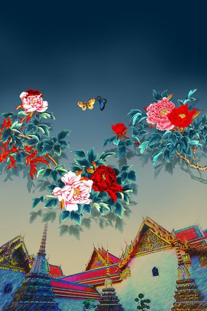 花卉印花花型图片
