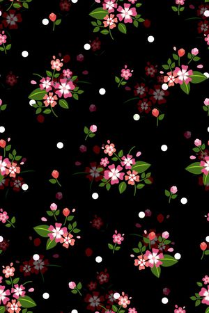 小碎花印花花型图片