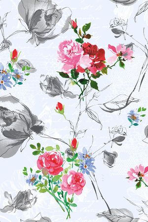 简约印花花型图片