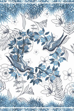 花卉印花花型图片