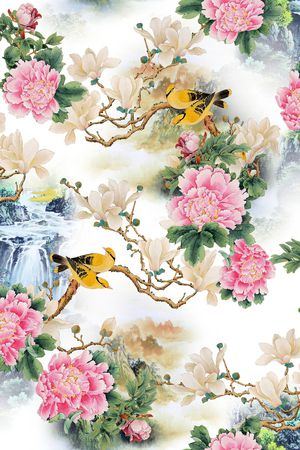 中国风印花花型图片