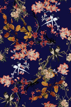 中国风印花花型图片