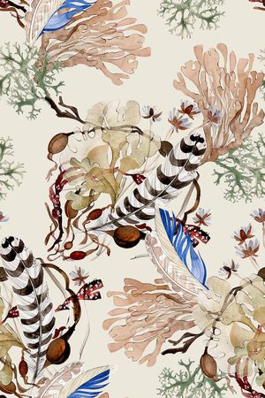 珊瑚印花花型图片