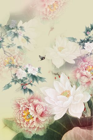 中国风印花花型图片