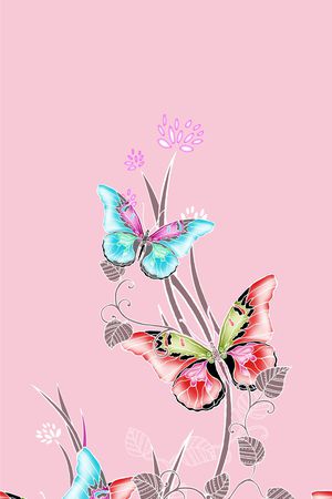 线条印花花型图片