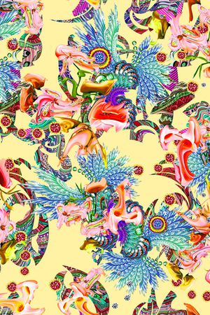 几何印花花型图片