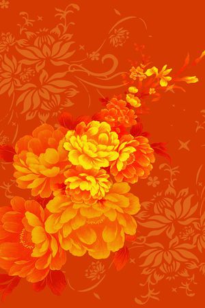 素色印花花型图片