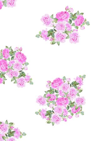 手绘花卉印花花型图片
