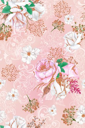 romantic印花花型图片