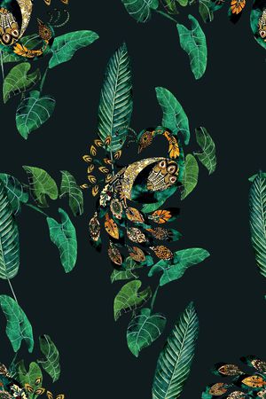 复古印花花型图片