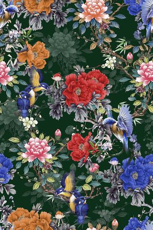 中国风印花花型图片