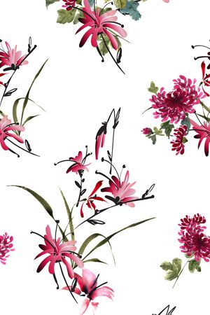 菊花印花花型图片
