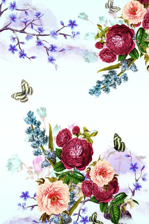 定位花印花花型图片