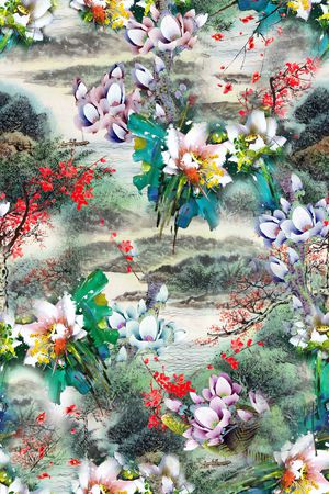 花卉印花花型图片