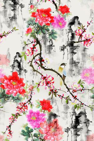 中国风印花花型图片