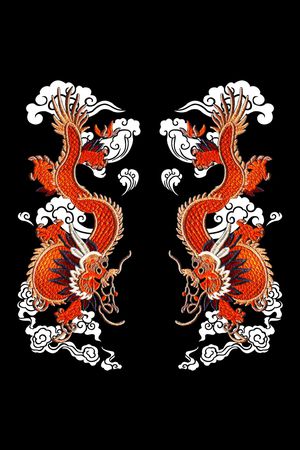 龙印花花型图片